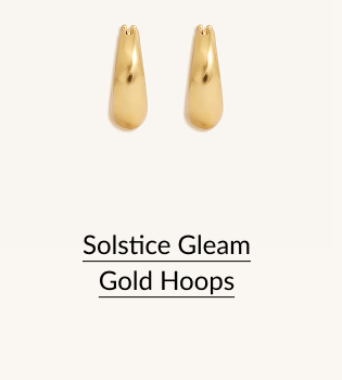 Solstice Gleam Gold Hoops