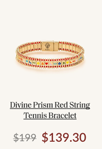Divine Prism - Red String Tennis Bracelet