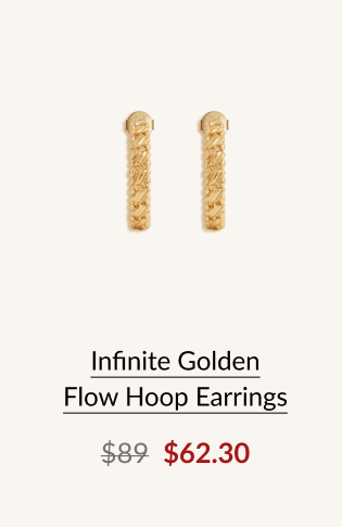 Infinite Golden Flow Hoop Earrings