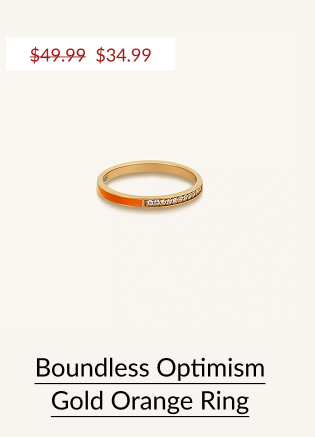 Boundless Optimism Gold Orange Ring
