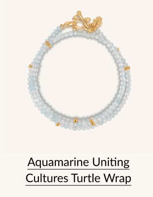 Aquamarine Uniting Cultures Turtle Wrap