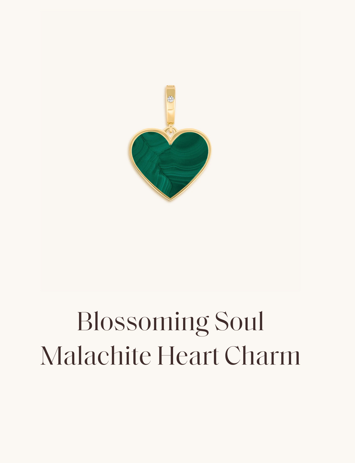 Blossoming Soul Malachite Heart Charm