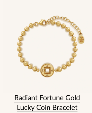 Radiant Fortune Gold Lucky Coin Bracelet