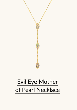 Evil Eye Mother of Pearl Necklace