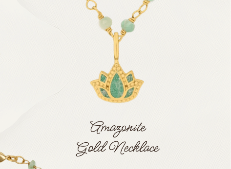 Amazonite Gold Necklace