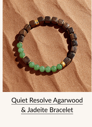 Quiet Resolve Agarwood & Jadeite Bracelet