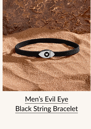 Men's Evil Eye Black String Bracelet