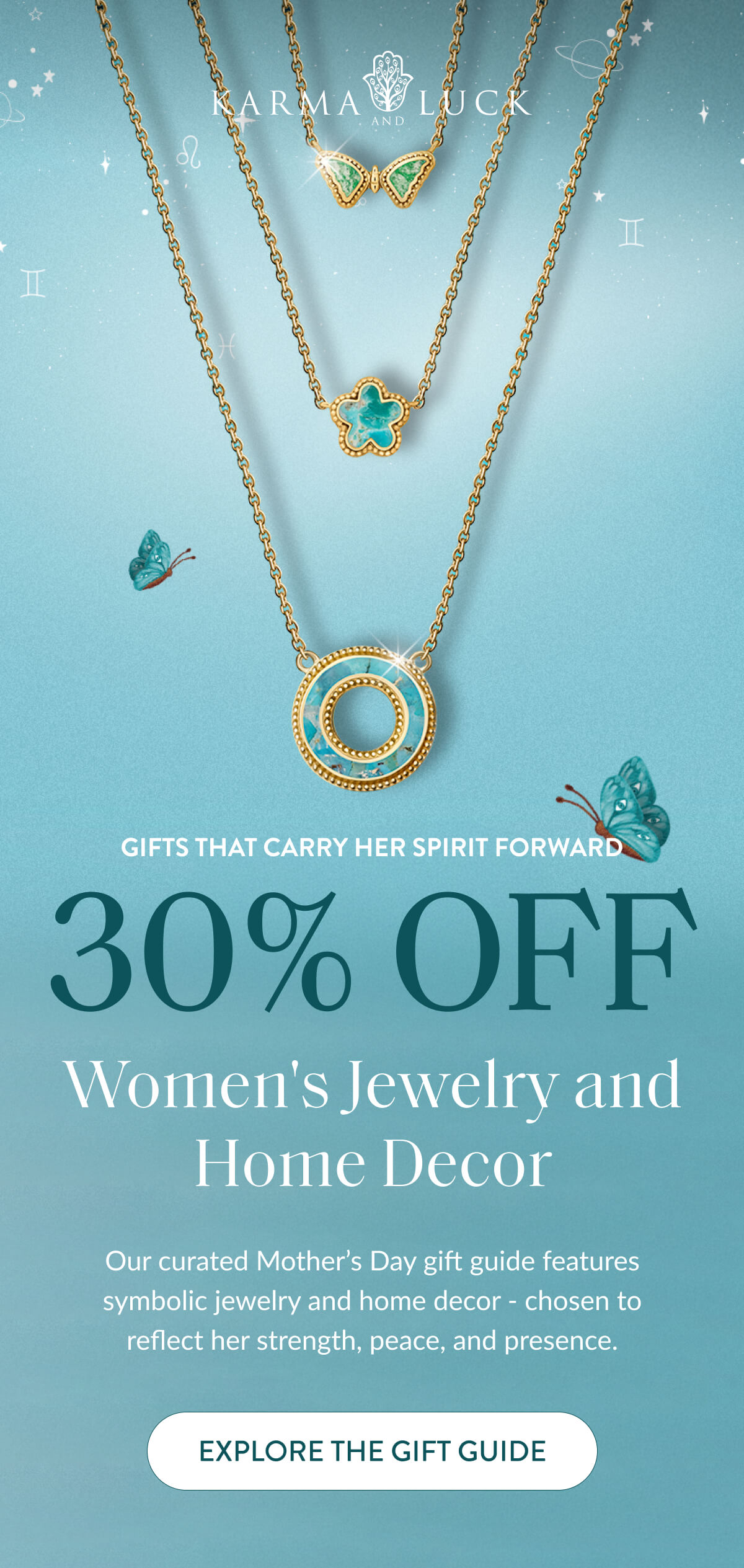 Our curated Mother's Day gift guide features symbolic jewelry and home decor - chosen to reflect her strength, peace, and presence. - Explore the gift guide