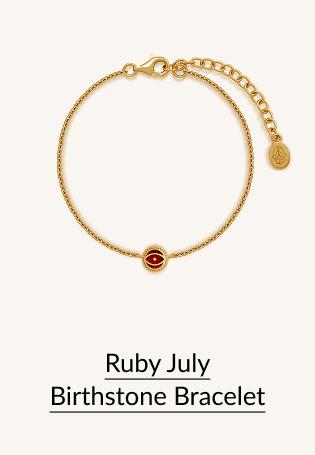 Ruby July Birthstone Bracelet