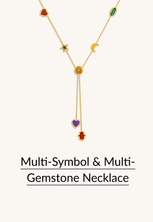 Multi-Symbol & Multi-Gemstone Necklace