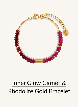 Inner Glow Garnet & Rhodolite Gold Bracelet