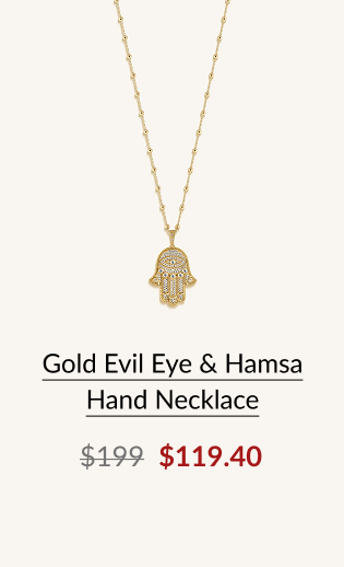 Gold Evil Eye & Hamsa Hand Necklace