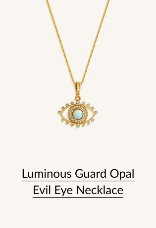 Luminous Guard Opal Evil Eye Necklace