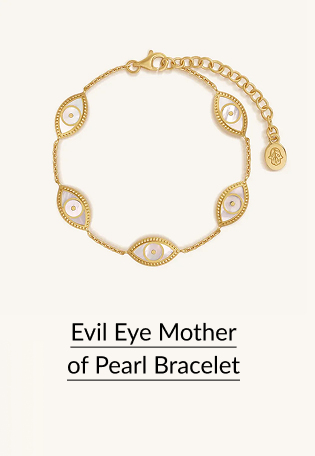 Evil Eye Mother of Pearl Bracelet