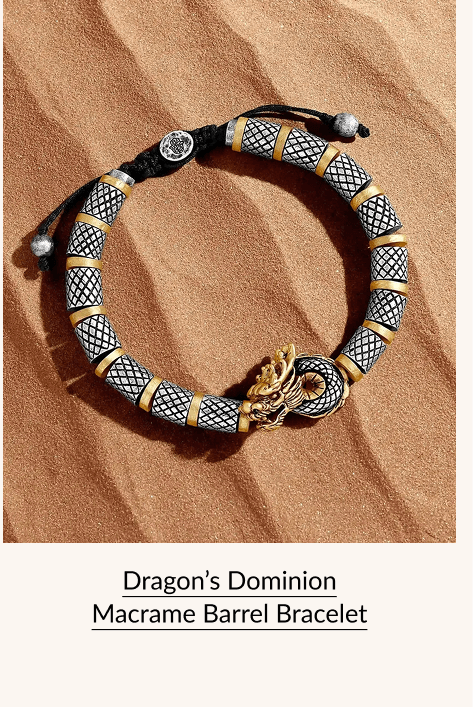 Dragon's Dominion Macrame Barrel Bracelet