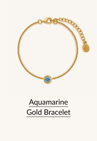 Aquamarine Gold Bracelet