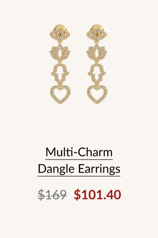 Multi-Charm Dangle Earrings