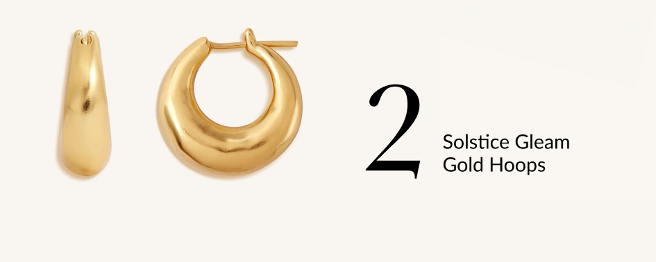 Solstice Gleam Gold Hoops
