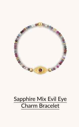 Sapphire Mix Evil Eye Charm Bracelet