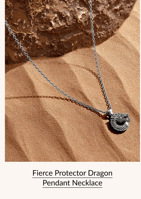 Fierce Protector Dragon Pendant Necklace