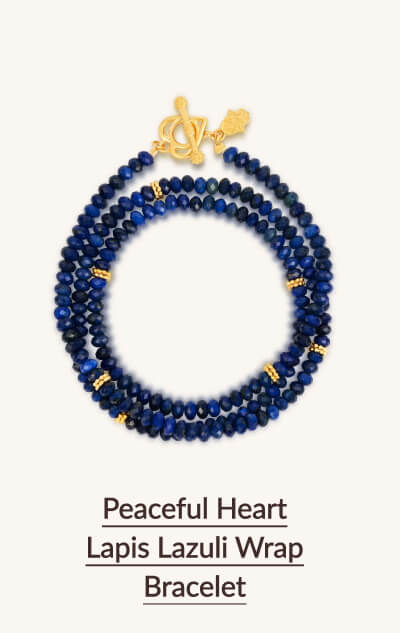 Peaceful Heart Lapis Lazuli Wrap Bracelet