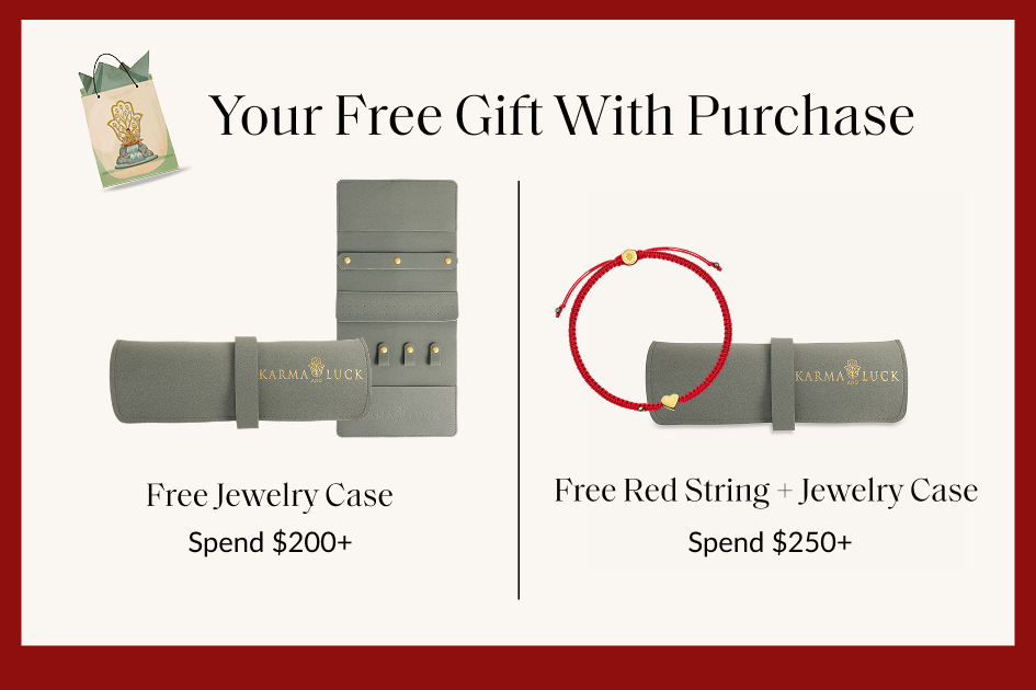 Your Free Gift With Purchase Free Jewelry Case Spend $200+ ERTLUCK Free Red String + Jewelry Case Spend $250+