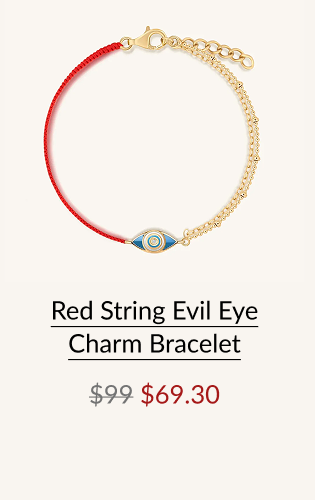 Red String Evil Eye Charm Bracelet