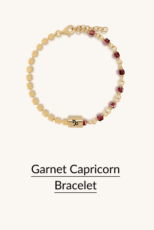 Garnet Capricorn Bracelet