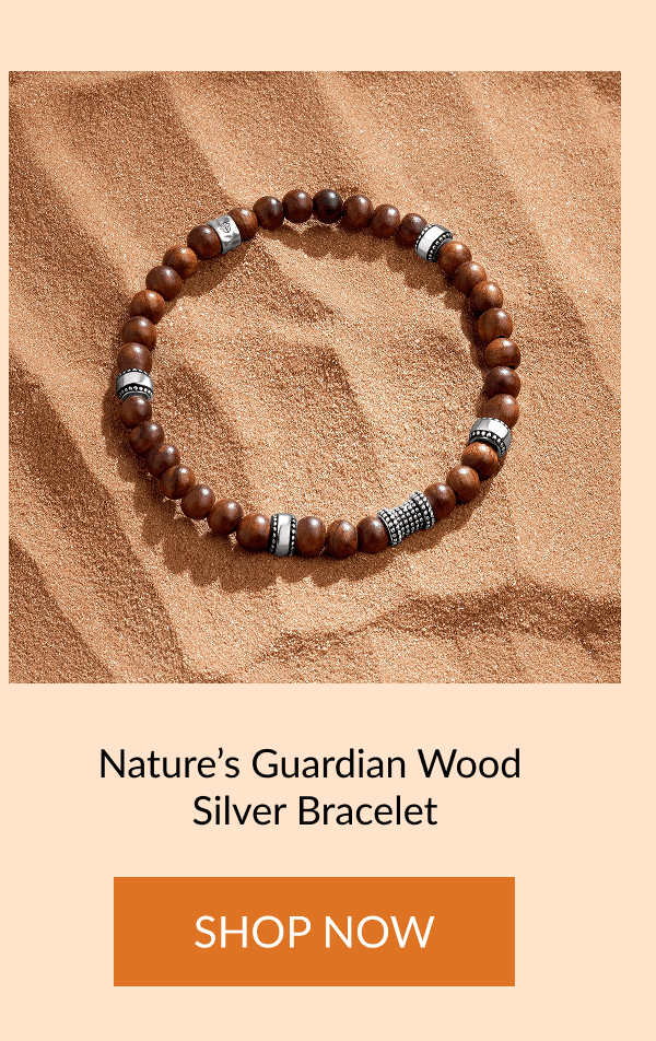 Nature's Guardian Wood Silver Bracelet