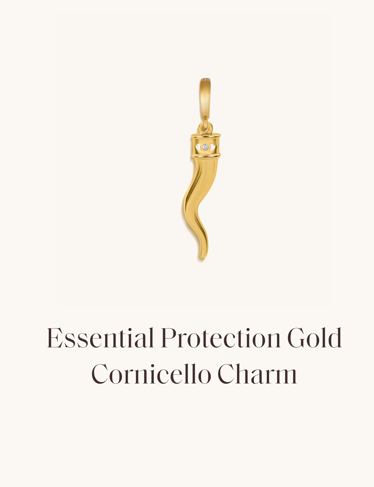 Essential Protection Gold Cornicello Charm