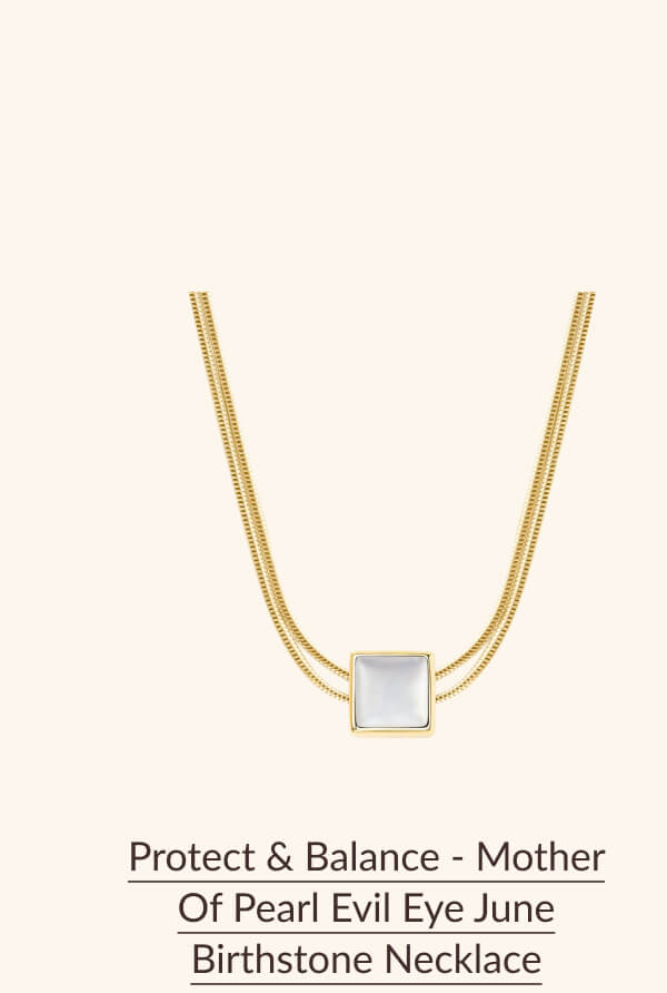 Protect & Balance - Mother of Pearl Evil Eye June Birthstone Necklace