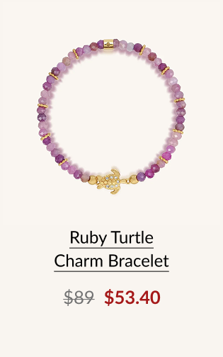 Ruby Turtle Bracelet