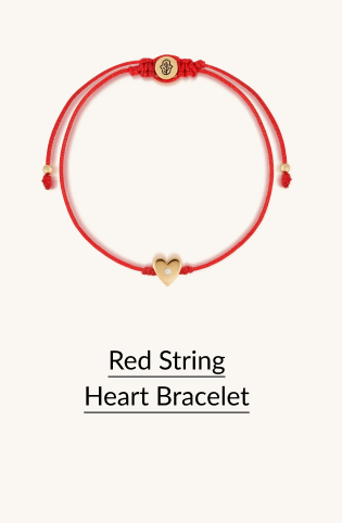 Red String Heart Bracelet