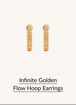 Infinite Golden Flow Hoop Earrings