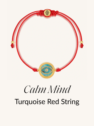 Calm Mind Turquoise Red String