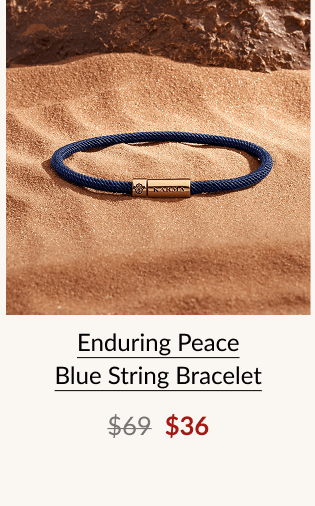 Enduring Peace Blue String Bracelet