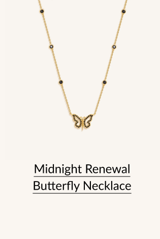 Midnight Renewal Butterfly Necklace