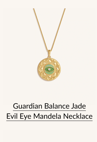 Guardian Balance Jade Evil Eye Mandela Necklace