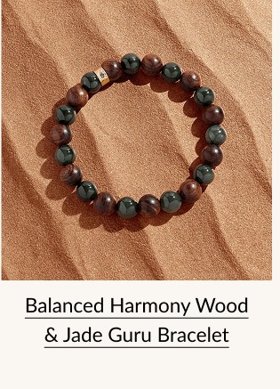 Balanced Harmony Wood & Jade Guru Bracelet