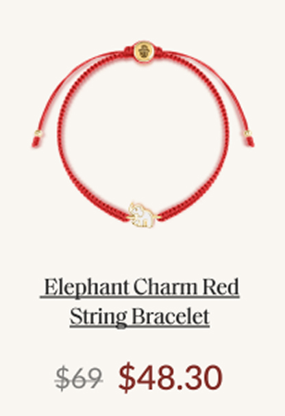 Ultimate Wisdom - Elephant Charm Red String Bracelet