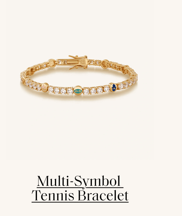 Multi-Symbol Tennis Bracelet