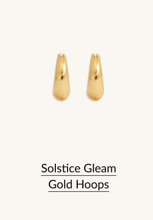 Solstice Gleam Gold Hoops