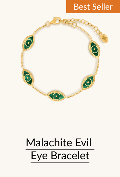 Malachite Evil Eye Bracelet