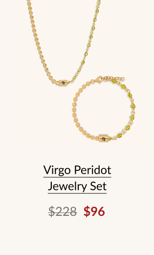 Virgo Peridot Jewelry Set