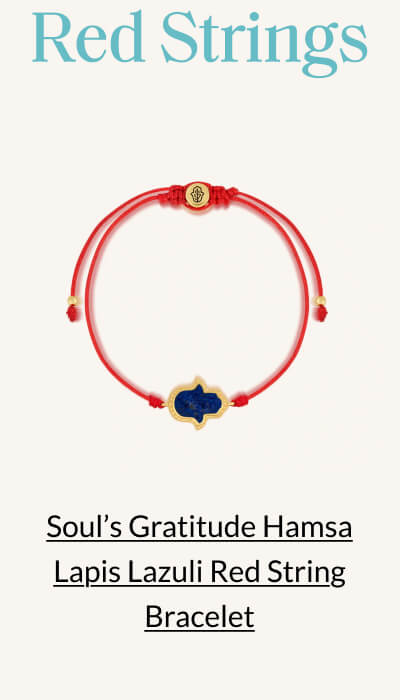 Soul's Gratitude Hamsa Lapis Lazuli Red String Bracelet