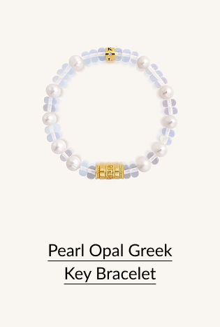 Pearl Opal Greek Key Bracelet
