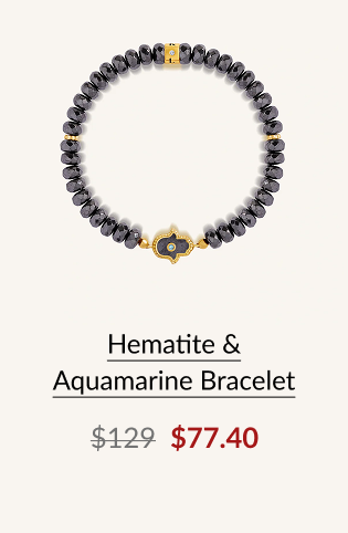 Hematite & Aquamarine Bracelet