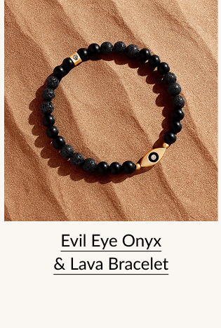 Evil Eye Onyx & Lava Bracelet
