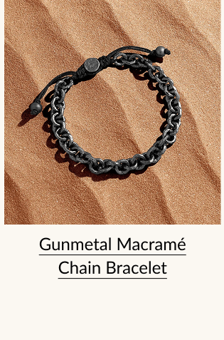 Gunmetal Macramé Chain Bracelet
