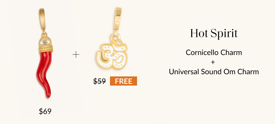 Hot Spirit Cornicello Charm Universal Sound Om Charm